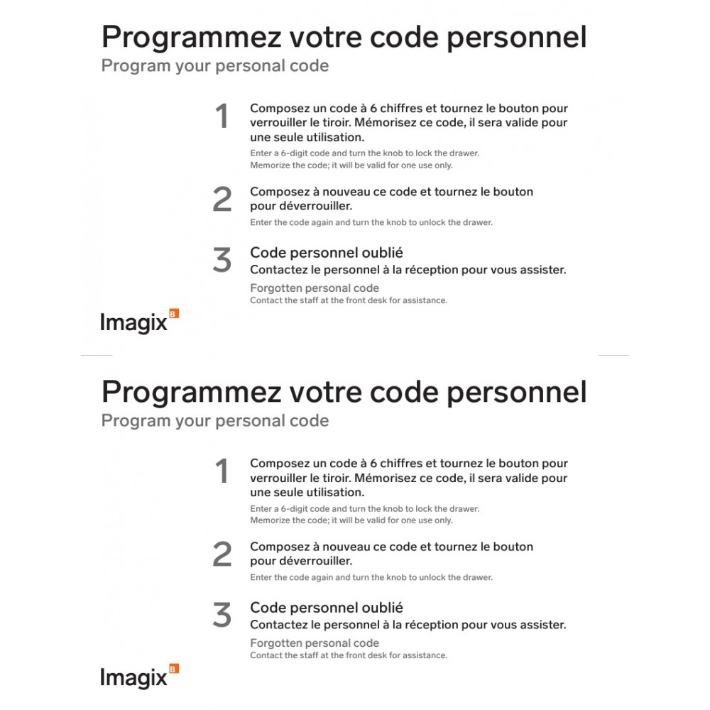 Affiche Code personnel Noki Imagix