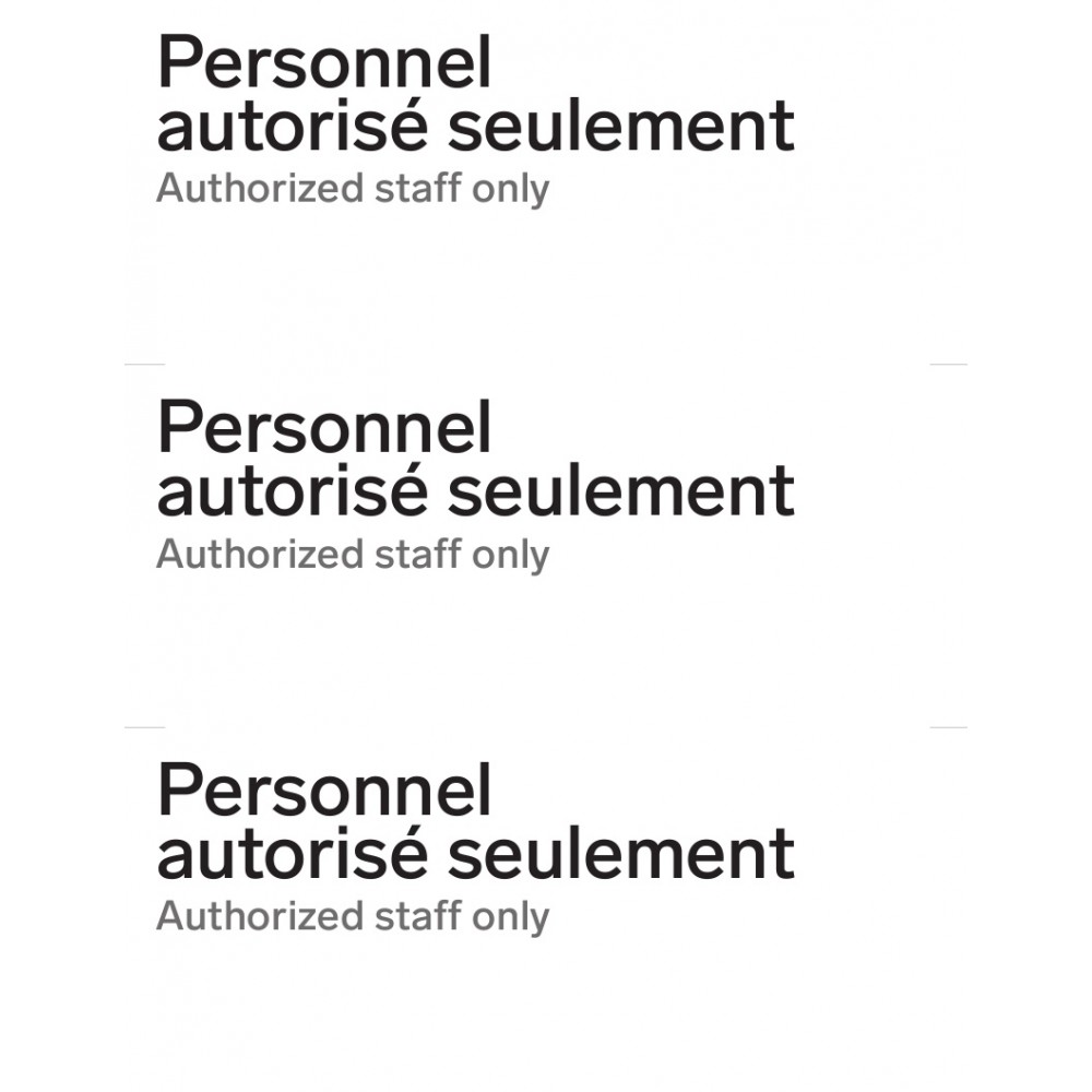 Affiche personnel autorisé Imagix