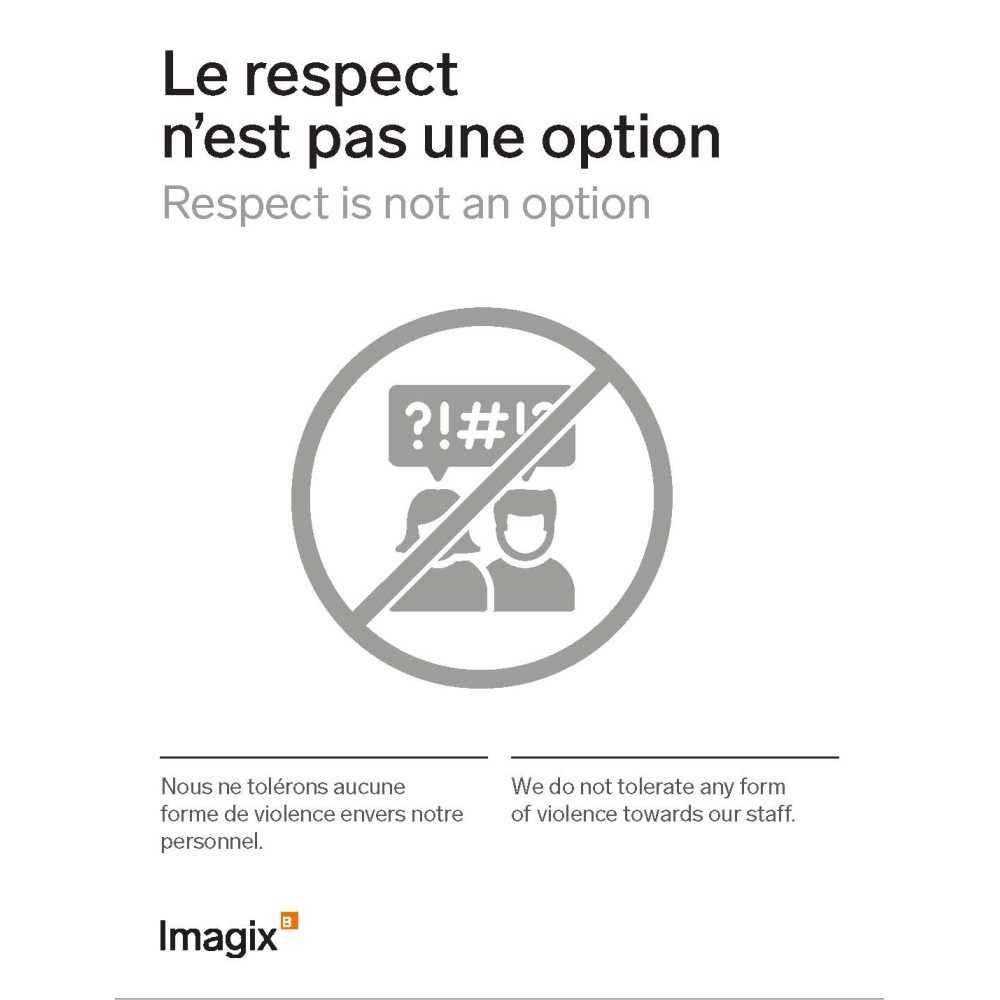 Affiche Respect employé Imagix 5.5x8.5