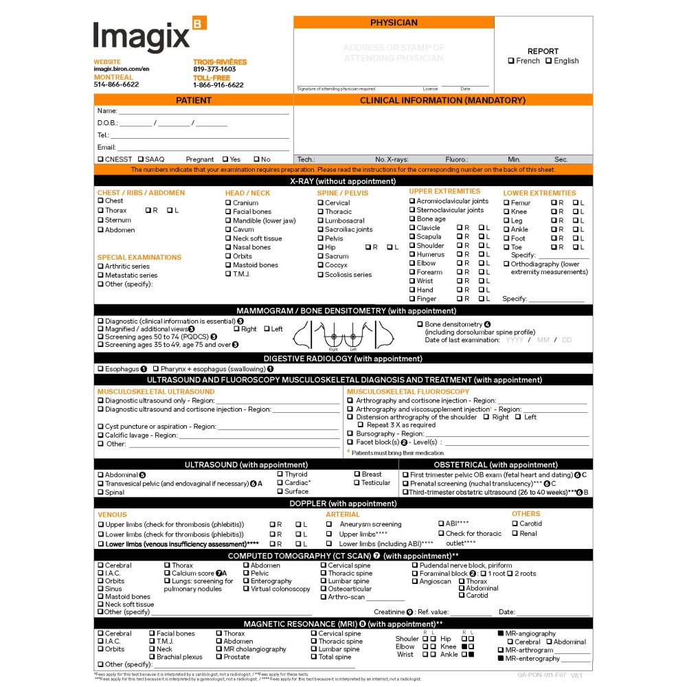 Ordonnance IMAGIX Générale Anglaise (Pad de 50 feuilles)